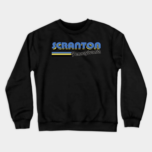 Scranton, PA ///// Retro Logo Design Crewneck Sweatshirt by DankFutura